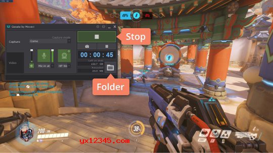 当您停止录制时,该程序都会将视频保存到电脑上的目录中